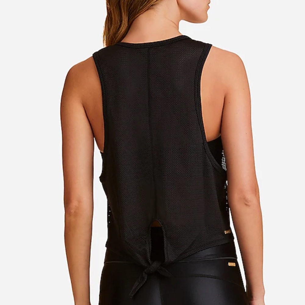 Alala black tie back mesh tank NWT